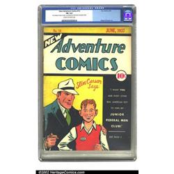 New Adventure Comics #16 (DC, 1937) CGC FN 6.0 Cream to off-white pages. By #15 New Adventure's m...