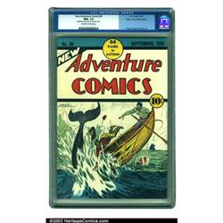 New Adventure Comics #30 Mile High pedigree (DC, 1938) CGC NM+ 9.6 Off-white to white pages. Fles...