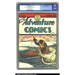 New Adventure Comics #31 Mile High pedigree (DC, 1938) CGC NM+ 9.6 Off-white to white pages. This...