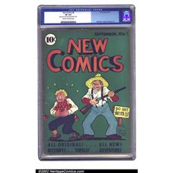 New Comics #8 (DC, 1936) CGC VF 8.0 Cream to off-white pages. Pa is about to put some lead in the...