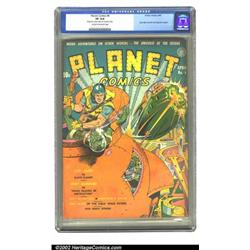 Planet Comics #4 (Fiction House, 1940) CGC VF 8.0 Cream to off-white pages. High above a bustling...