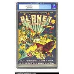 Planet Comics #6 (Fiction House, 1940) CGC FN+ 6.5 Cream to off-white pages. War rages on this fa...