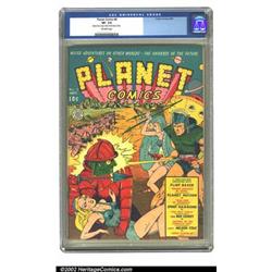 Planet Comics #8 (Fiction House, 1940) CGC VF- 7.5 Off-white pages. The battle is about to begin...