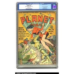Planet Comics #15 (Fiction House, 1941) CGC VG/FN 5.0 Off-white pages. Reef Ryan has mere moments...