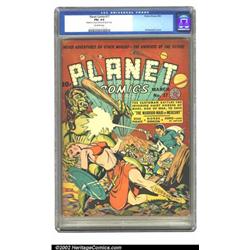 Planet Comics #17 (Fiction House, 1942) CGC FN+ 6.5 Off-white pages. The caption says it all: "Ea...