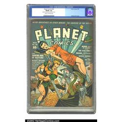 Planet Comics #18 (Fiction House, 1942) CGC FN/VF 7.0 Cream to off-white pages. Zolnerowich strik...
