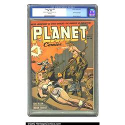 Planet Comics #26 (Fiction House, 1943) CGC VF 8.0 White pages. Doolin takes over cover art this...