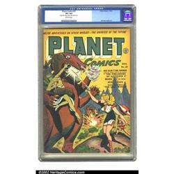 Planet Comics #27 (Fiction House, 1943) CGC VF+ 8.5 Off-white pages. Behind you, Gale! It's the F...