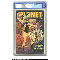 Planet Comics #39 (Fiction House, 1945) CGC VG+ 4.5 Cream to off-white pages. Mysta of the Moon t...