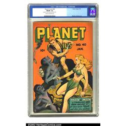 Planet Comics #40 (Fiction House, 1946) CGC FN/VF 7.0 Cream to off-white pages. Mysta of the Moon...