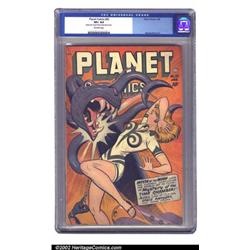 Planet Comics #52 (Fiction House, 1948) CGC VF+ 8.5 Off-white pages. A great cheesecake cover fea...