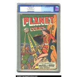 Planet Comics #59 (Fiction House, 1949) CGC VF- 7.5 Light tan to off-white pages. Let us voyage t...