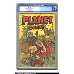 Planet Comics #69 (Fiction House, 1952) CGC VF- 7.5 Off-white pages. Can their brain-waves conque...