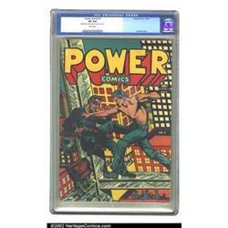 Power Comics #1 (Holyoke Publications, 1944) CGC VF 8.0 White pages. Running only four issues, Po...