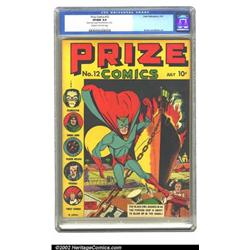 Prize Comics #12 (Prize, 1941) CGC VF/NM 9.0 Cream to off-white pages. The Owl rushes into action...