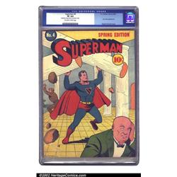 Superman #4 (DC, 1940) CGC VF 8.0 Off-white to white pages. Quite popular among collectors, Super...