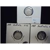 Image 1 : 1947,48 & 49 AUSTRALIA SILVER 3 PENCE