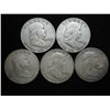 Image 1 : 1948-D,48-D,48-D,49-D & 54-S FRANKLIN HALF DOLLARS