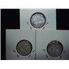 Image 2 : 1943,44 & 45 AUSTRALIA SILVER 6 PENCE