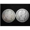 Image 1 : 1907 & 1912 BARBER HALF DOLLARS