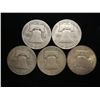 Image 2 : 1949-D,49-D,52-D,53-S & 62 FRANKLIN HALF DOLLARS