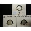 1950,51 & 52 AUSTRALIA SILVER 3 PENCE