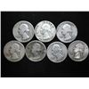 Image 1 : 7 ASSORTED 1940'S WASHINGTON SILVER QUARTERS