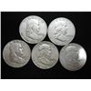 Image 1 : 1948-D,54,57,59 & 63-D FRANKLIN HALF DOLLARS