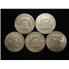 Image 2 : 1948-D,54,57,59 & 63-D FRANKLIN HALF DOLLARS