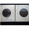 Image 1 : 1897 & 1899 CANADA LARGE ONE CENTS (EXTRA FINE)