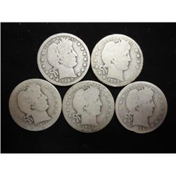 1908-O,09,11,14 & 14 BARBER QUARTERS