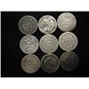 Image 2 : 9 ASSORTED 1850'S SEATED LIBERTY DIMES