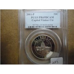 2001-P CAPITOL VISITOR CENTER HALF DOLLAR PCGS PR
