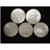 Image 2 : 5 ASSORTED 40% SILVER KENNEDY HALF DOLLARS