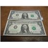 Image 1 : 2-2003-A $1 FRN'S LOW CONSECUTIVE SERIAL 'S (UNC)