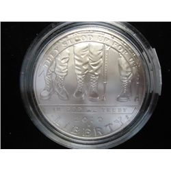 2010-W DISABLED AMERICAN VETERANS SILVER DOLLAR UN