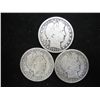 Image 1 : 1911,12-D & 14-S BARBER HALF DOLLARS