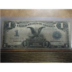 1899 LARGE SIZE $1 SILVER CERTIFICATE BLACK EAGLE