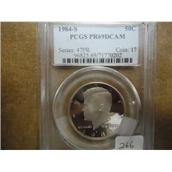 1984-S KENNEDY HALF DOLLAR PCGS PR69 DCAM