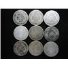 Image 2 : 9 ASSORTED 1870'S SEATED LIBERTY DIMES