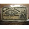 Image 1 : 1900 DOMINION OF CANADA 25 CENT FRACTIONAL NOTE