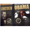 Image 1 : 2 COLORIZED AMERICAN SILVER EAGLES LINCOLN & OBAMA