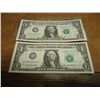Image 1 : 2-2003-A $1 FRN'S LOW CONSECUTIVE SERIAL 'S (UNC)