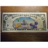 Image 2 : 2009 $5 DISNEY DOLLARS CRISP UNC