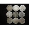 Image 2 : 9 ASSORTED 1880'S SEATED LIBERTY DIMES