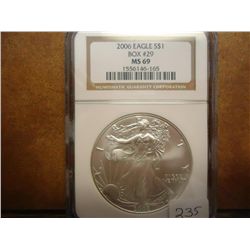 2006 AMERICAN SILVER EAGLE NGC MS69