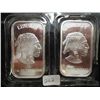 Image 1 : 2-1 OUNCE .999 FINE SILVER INGOTS INDIAN / BUFFALO