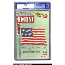 4 Most #3 Mile High pedigree (Novelty Press, 1942) CGC VF- 7.5 Off-white pages. Three cheers for...