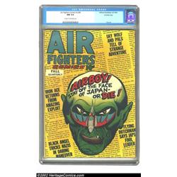 Air Fighters Comics Vol. 2, #8 Crowley pedigree (Hillman Fall, 1944) CGC NM 9.4 Cream to off-whit...