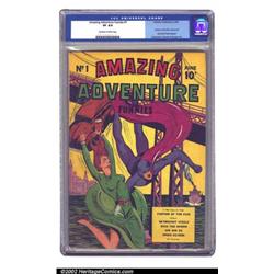 Amazing Adventure Funnies #1 (Centaur, 1940) CGC VF 8.0 Off-white to white pages. Nice cover of F...